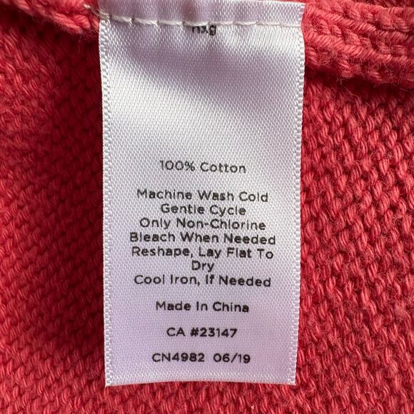 Talbots Coral Cable Knit Split Cowlneck Cotton Sweater Size M - Picture 8 of 8